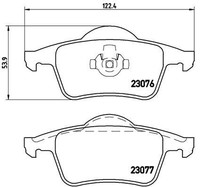 2X Brembo Bremsbelagsatz, Scheibenbremse P 86 014 FüR Volvo