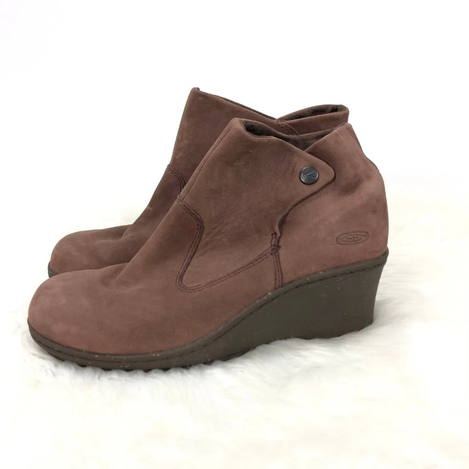 Keen 8 Mujer Marrón Gamuza Akita Botín Cuñas Foto 4 de 4