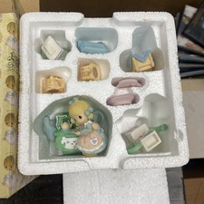 VINTAGE PRECIOUS MOMENTS BOY/GIRL/TREE MINI TEA SET IN BOX 1998 024 