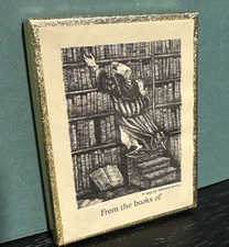 Vintage Edward Gorey “From the Books of” Bookplate Set – 53 in Box – 1953 Design