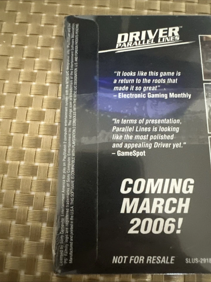 New Sealed Not For Resale Driver Parallel Lines PlayStation 2 (2006) Demo Disc - Image 4 of 4