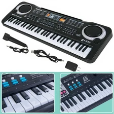 61Key Digital Music Piano Keyboard Electronic Musical Instrument w/Mic Kids Gift