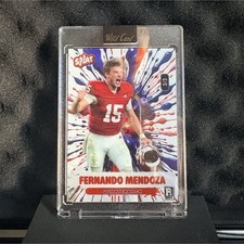 Wild Card 2025 Splat Fernando Mendoza Rookie Serial Numbered 3/3 Football Card