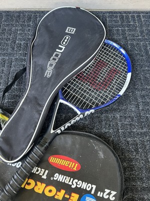 WILSON N CODE TOUR TWO TENNIS RACQUET 95 4 1/4 GRIP STRUNG ROGER FEDERER