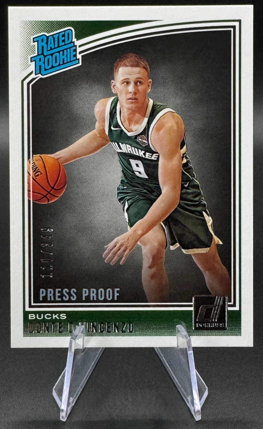 2018-19 Donte DiVincenzo RC /349 Donruss Press Proof Silver Rated Rookie #164