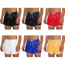 Men's Swim Trunks Shorts Elastic Waistband with Drawstring Swimwear Beach Summer