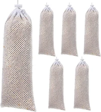 6 Pack Finch Sock Feeder Bird Feeder Seed Sack Mesh Feed Bag for Finch Thistle