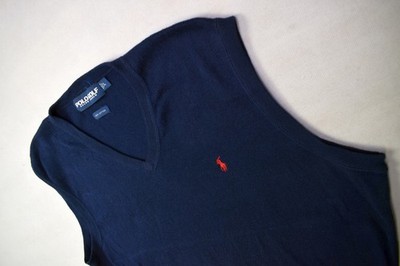 Ralph Lauren Polo Golf Pullunder Pullover Vintage Sweat Shirt Jumper Blau Blue M