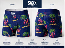 SAXX Flamingo Holiday Party Boxer Brief Relaxed BallPark Pouch XL fits 38-42