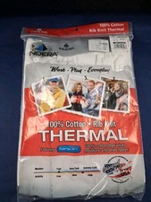 New Indera Thermal Rib Knit Long Underwear Pants Cotton Size Medium 7FB