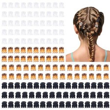 150PCS Extra Small Claw Clips for Thin Thick Hair, Super Brown, Black, Clear