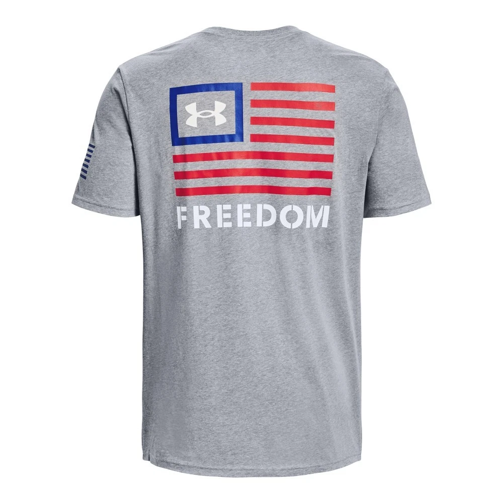 Under Armour 1370818 Men's UA Freedom Banner T-Shirt, Steel Medium Heather Small