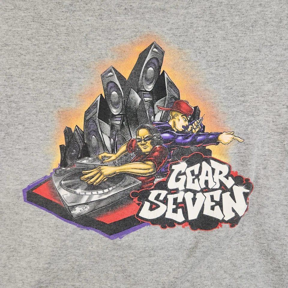 Camisa De Colección Años 90 Niños Equipo Grande 7 Grunge Patinador Cyber Punk DJ Música Monopatín Foto 2 de 4