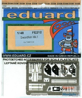 EDUFE212 1:48 Eduard Zoom Color PE - Swordfish Mk 1 (TAM kit) #FE212