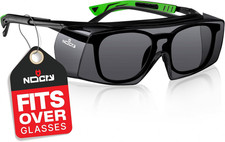 Tinted Safety Glasses over Eyeglasses for Men and Women with anti Scratch Wrapar
