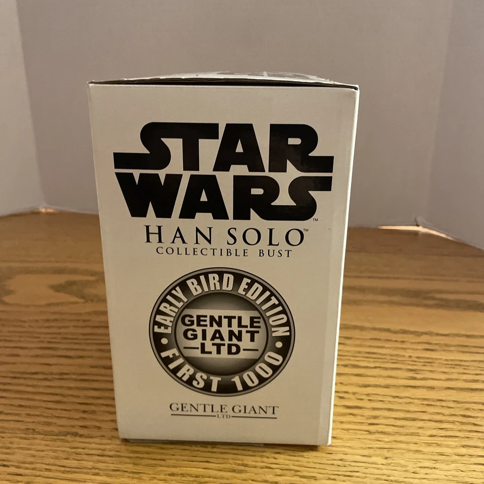 Gentle Giant Star Wars Han Solo Early Bird Ed. Busto 1st 1000 New Hope de colección Foto 3 de 4