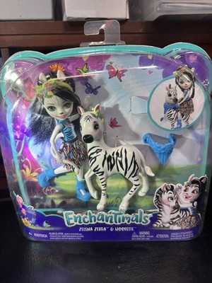 NIB 2017 Mattel Enchantimals ZEENA ZEBRA & HOOFETTE Play Set