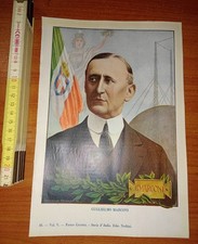 Stampa da libro d'epoca, Guglielmo Marconi, 1940