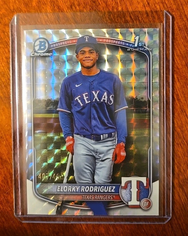 2025 Bowman Chrome 1st Geometric /499 Elorky Rodriguez Refractor #BCP-186