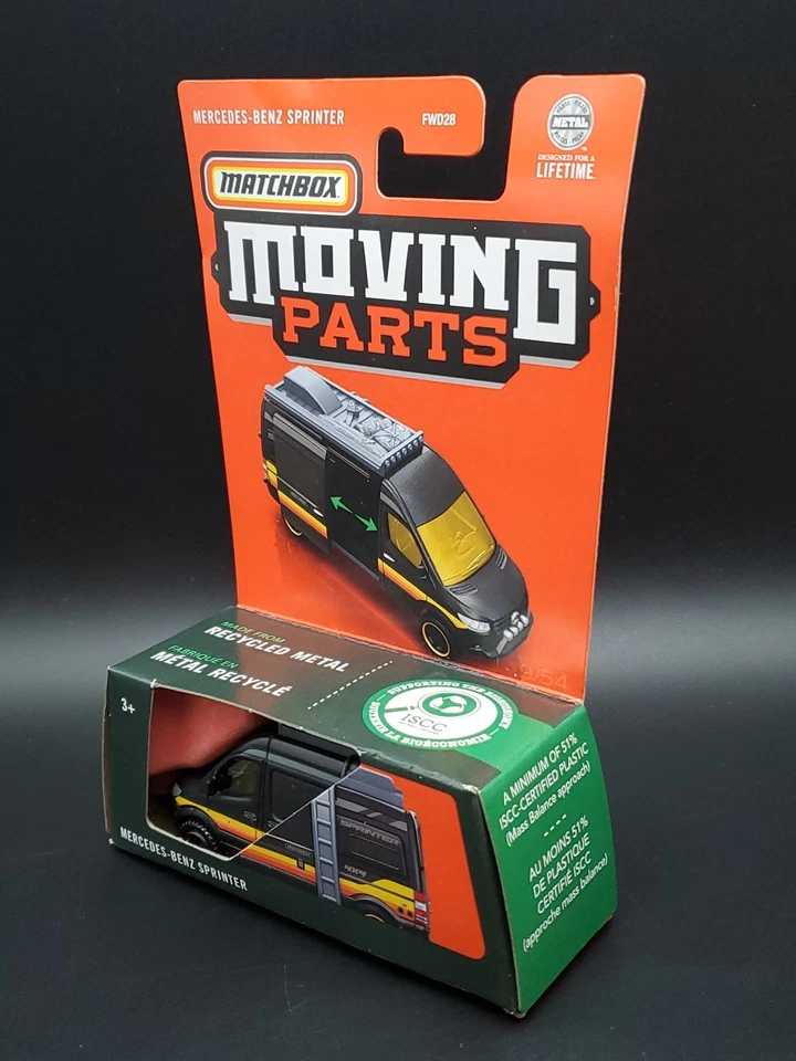 2024 Matchbox Moving Parts #9 Mercedes-Benz Sprinter Black  - Image 4 of 4