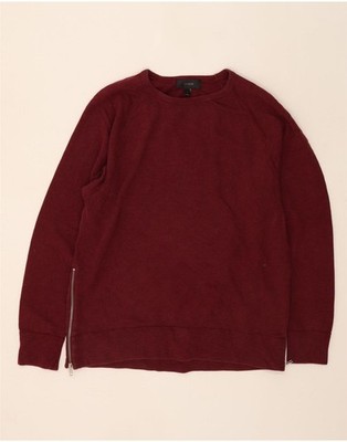 J. CREW Herren Sweatshirt Pullover Large Burgund Baumwolle AU09
