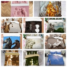 3D Statue Sky Forest Landscape Quilt Cover Duvet Cover Comforter set
