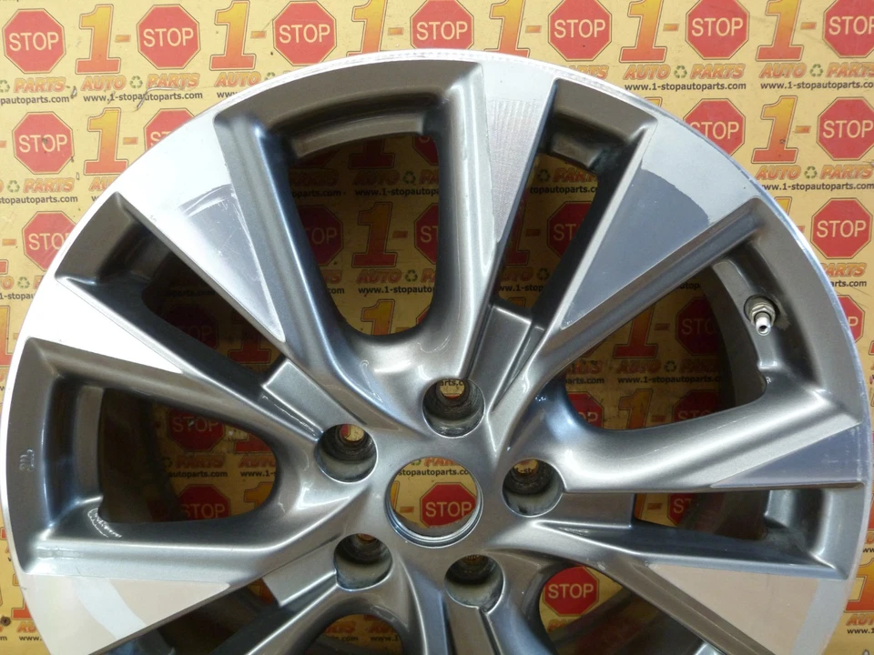 2015 2016 2017 2018 NISSAN MURANO MACHINED V SPOKE WHEEL RIM 18X7.5 18" OEM - Image 2 of 4