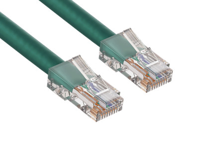 14ft Cat6 UTP Non-Booted Ethernet Network Patch Cable 24AWG Bare Copper, Green