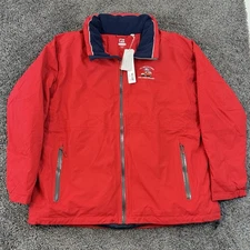 CUTTER & BUCK Men's CB WindTec Jacket Packable Hoodie Red 4XLT Embroidered