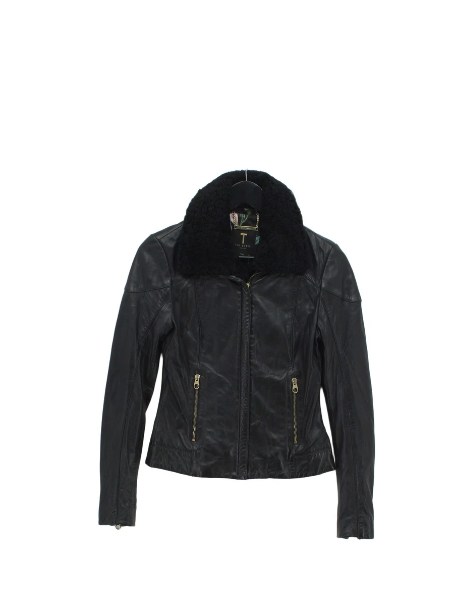 【新品】タグ付き　TED BAKER レザージャケット　革ジャン　レディース Ted Baker Leather Outer Shell Coats, Jackets & Vests for Women for