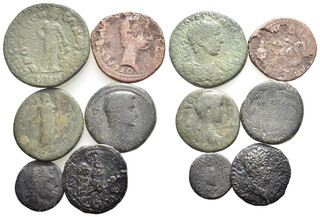 FITZ Münze Konvolut 6 Roman Provincial Asia Minor Bronze Coins Rome ØNON832