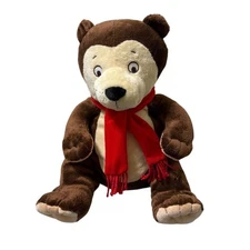 You Can Do It Sam Kohls Cares 12" Brown Plush Bear Stuffed Animal Red Scarf 2001