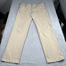 Lululemon Abc Pants Mens 36x32 Beige Slim Fit Stretch
