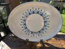 1960s MCM Marshall-Burns Marcrest USA SWISS ALPINE Oblong Dinner Platter 14x10