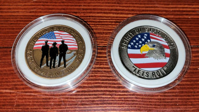 USAF Challenge Coins: Spirit of Sept. 11th ''Let's Roll''/We Will Never Forget