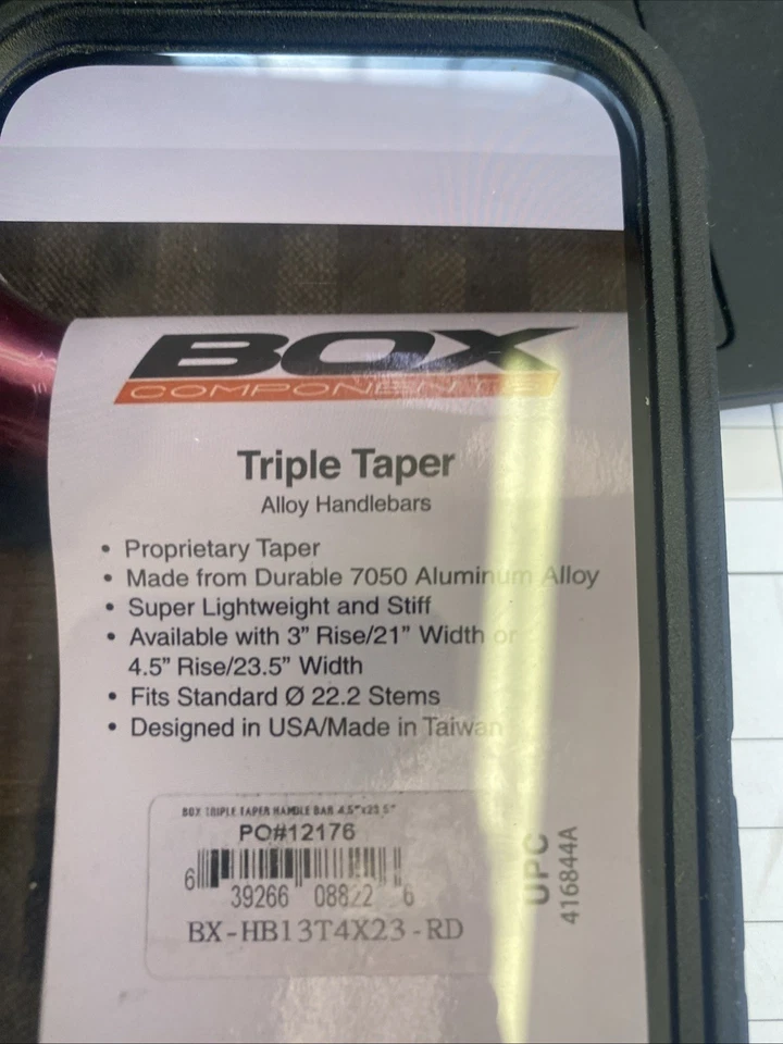 Manillar de aleación triple cono Box Components 22,2 blanco Foto 4 de 4