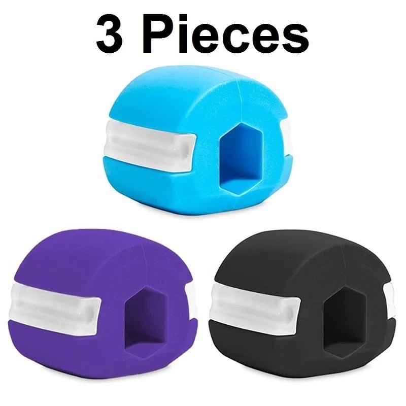3PCS jawline Exerciser Jaw Trainer Face Neck Fitness Silicone Ball Set