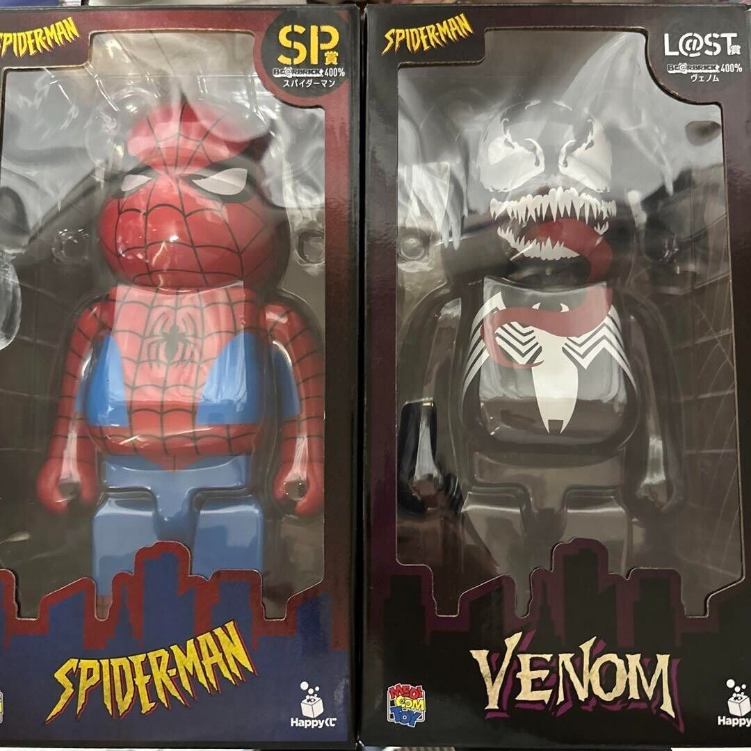 Bearbrick x Spider Man Venom Happy Lottery Last 400% #1 BE