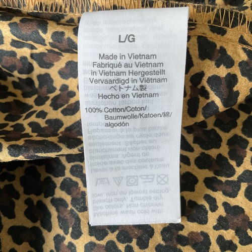 J.Crew Leopard Animal Print Long Sleeves Button Down Shirt Size L Cotton - Picture 13 of 17