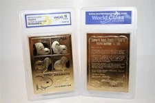 SNOOPY PEANUTS 2000 "50 YEAR ANNIVERSARY" WCG GEM MT-10 23KT GOLD CARD! LIMITED!