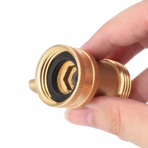 2-4 Pcs 3/4 " Solid Hose Connector Heavy Duty Brass Garden Nozzle Shut Off Valve - Picture 7 of 13