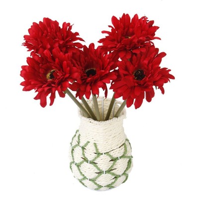  5 Pcs Simulation Gerbera Blumen Hochzeit Funkeln Brautjungfer