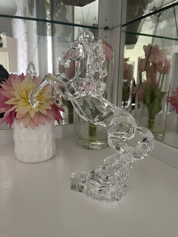 Acrílico Caballo Figura Vidrio Colección Decoración Hogar Estatua Foto 3 de 4