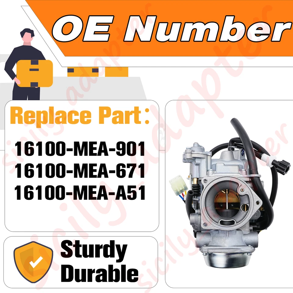 Carburador 16100-MEA-901 para Honda VTX1300 VTX1300C VTX1300R VTX1300S VTX1300T Foto 3 de 4