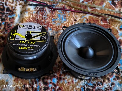 hertz brand speakers model hv-130 power 140w 13cm