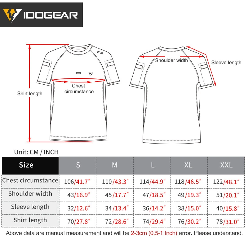 IDOGEAR Tactical Summer T shirt Sports t-shirts Short Sleeve Black Men t-shirts  - Image 4 of 4