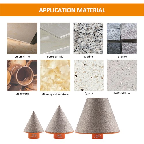 Diamond 5/8-11 Milling Chamfer Grinding Polishing Marble Granite 20/35/50/75mm - Picture 7 of 16