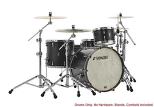 Sonor SQ1 GT Black 22x17/12x8/16x15 Drum Kit Shell Pack Matching BD Hoops Dealer