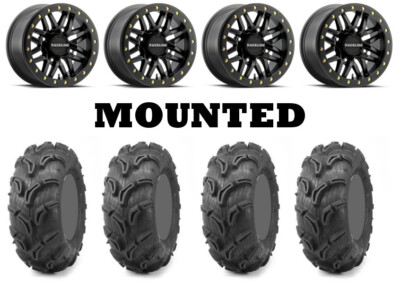 Kit 4 Maxxis Zilla 28x9-14/28x11-14 on Raceline Ryno Beadlock Matte Black CAN