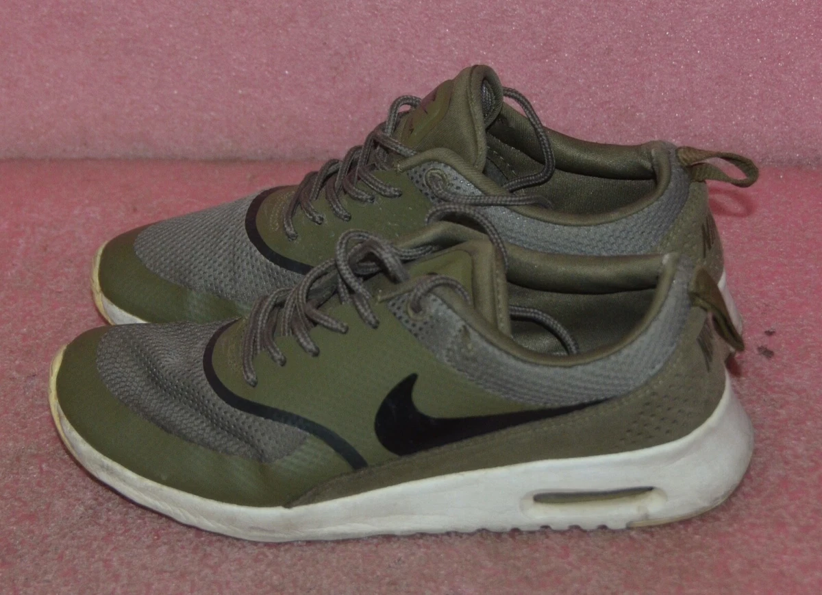 Nike Air Max Thea Medium Olive Green Black Shoes Size 7. |